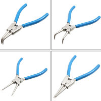 4pcs Retaining Clip Circlip Pliers Set Internal External Snap Ring Bent Straight Pliers Multifunctional Crimp Tool 7" 175mm