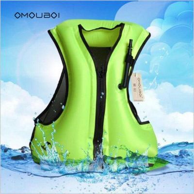 Outdoor Rafting Anti-drown Inflatable Life Jacket Vest Adult Kids SwimWear Snorkeling Professional Buoyancy Drifting Suit 100KG  Life Jackets
