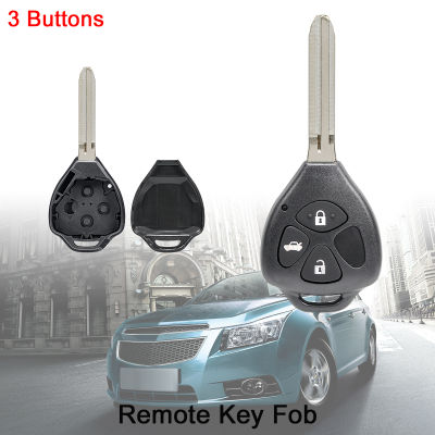 3ปุ่มเปลี่ยนรถ Remote Key Shell Case Fit สำหรับ Toyota Corolla Camry RAV4 Crown Avalon Matrix