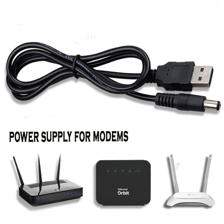 Kabel Usb power modem/Router Orbit telkomsel To Dc 12 Volt step