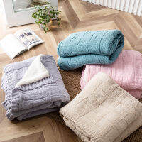 Bubble Kiss ผ้าห่ม Super Soft สีทึบ Coral fleece โยนผ้าห่มแบบพกพากลางแจ้ง Travel Home Lunch Break ฤดูหนาว blakes TT