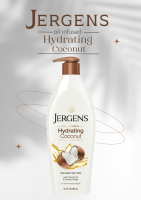 Jergens Hydrating Coconut Dry Skin Moisturizer เจอเกนส์ ไฮเดรทติ้ง โคโคนัท ดรายสกิน มอยเจอร์ไรเซอร์ (496ml.)