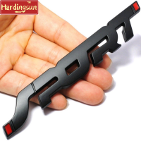 Hardingsun กล่องรถสีดำทำจากโลหะ3D สติ๊กเกอร์สัญลักษณ์แบบกำหนดเอง Hiasan Mobil