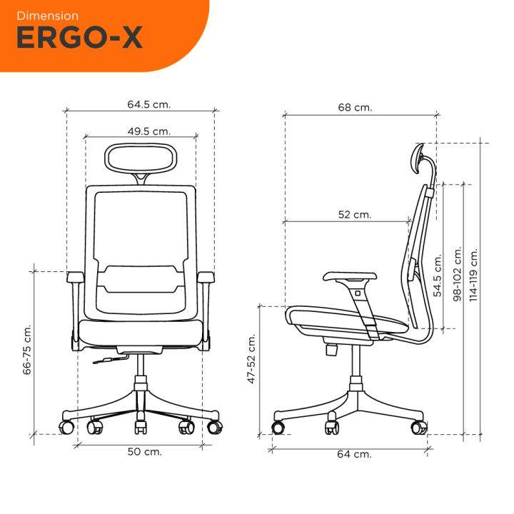 ergotrend-เก้าอี้เพื่อสุขภาพ-เก้าอี้ทำงาน-เก้าอี้สำนักงาน-เออร์โกเทรน-รุ่น-ergo-x-ดำ