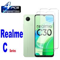 ☇✾ 4Pcs Full Cover Tempered Glass For Realme C35 C25Y C21Y C21 C20A C15 C25S C11 2021 C33 C30 Screen Protector Protective Glass