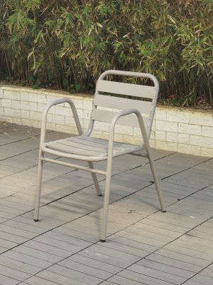 เก้าอี้สนาม เก้าอี้ในสวน ตกแต่งร้าน เก้าอี้กลางแจ้ง เก้าอี้ Outdoor รุ่น UDH002 (FRS-FLMG) เก้าอี้ทานอาหาร ตกแต่งคาเฟ่ เก้าอี้อลูมิเนียม FANCYHOUSE