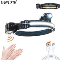 【CW】 Multifunctional Induction Headlamp USB Rechargeable Led Headlight with 6 Modes and Adjustable Perfect For Camping Hiking Outdoor