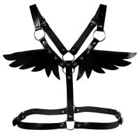 Punk Gothic Angel Wing Leather Harness Body Chain Women Garters Strap Bondage Halterneck Beach Collar Waist Shoulder Necklace