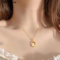 [highbuying] สวยหรู หินธรรมชาติ กระต่ายสีขาว ดวงจันทร์ จี้สร้อยคอ สําหรับผู้หญิง ราศีจีน ฮาร์ จี้กระต่าย สัตว์ กระดูกไหปลาร้า โซ่เค้นคอ เครื่องประดับใหม่ พร้อมส่ง QC7311702