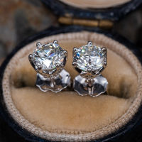 OEVAS Real 0.5-1 Carat D Color Moissanite Stud Earrings For Women Top Quality 100 925 Sterling Silver Sparkling Wedding Jewelry