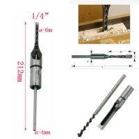 DS04S1-4 ชุดดอกเจาะรูไม้สี่เหลี่ยมขนาด 1/4   สำหรับเจาะรูต่อโต๊ะ เก้าอี้ DIY