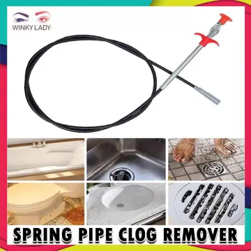 Drain Clog Remover Toilet Sink Bathroom Snake 4 Claw Reacher