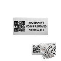 100pcs warranty protection sticker 30X15mm tamper-proof invalid label One-time security seal QR code serial number sticker Stickers Labels