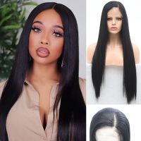 Charisma Straight Black Wig 13x6 Deep Part Glueless Synthetic Lace Front Wig with Heat Resistant Wigs for Women Free Shipping Gift ของขวัญ