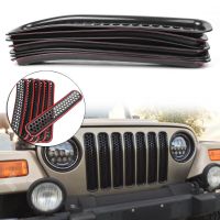 Front Grille Cover Insert Mesh Grill For Jeep Wrangler TJ 1997 1998 1999 2000 2001 2002 2003 2004 2005 2006 Essories