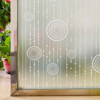 3D Matte Window Film Privacy Stained Glass Vinyl Self Adhesive Film Frosted Heat Insulation Window Sticker for Home Door Window Sticker and Films