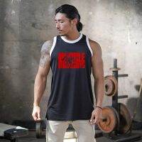 Muscleguys เสื้อยืดตาข่ายแขนกุดสำหรับผู้ชาย,เสื้อกล้ามออกกำลังกายลำลองแห้งเร็วดูดซับระบายอากาศได้ความชื้นในฤดูร้อน