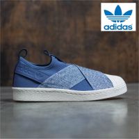 ราคาพิเศษ ~) Adidas Originals ซุปเปอร์สตาร์ Slip-On S76410รองเท้า Tech Ink (ขนาด US ผู้หญิง)