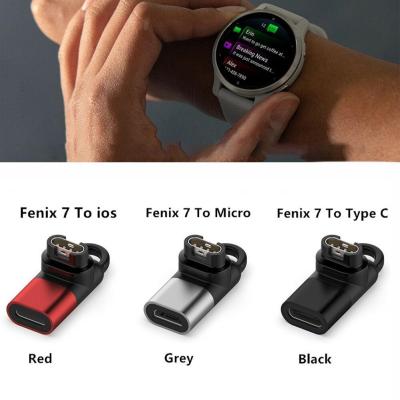 Type C/Micro/ios USB Female To 4pin Charger Adapter Venu Watch 2 Fenix For Garmin Instinct Plus Charging 2S Converter 7/6/5 EPIX I7S7
