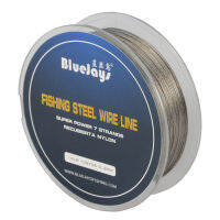 Fishing Line BlueJays 100M Fishing Steel Wire Fishing Lines Max Power 7 Strands Super Soft Wire Lines Cover With Plastic Waterproof Brand New