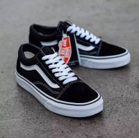 ?Vans_old skool True black☑️งานแท้100% มีรับประกัน99ปี✅พร้อมกล่อง รองเท้าผ้าใบ รองเท้าหนัง รองเท้าแฟชั่น รองเท้าลำลอง