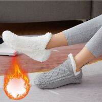 Winter Woolen Socks Women Thicken Warm Home Bedroom Socks Slippers Men Kids Non-slip Foot Warmer Snow Socks Calcetines Mujer