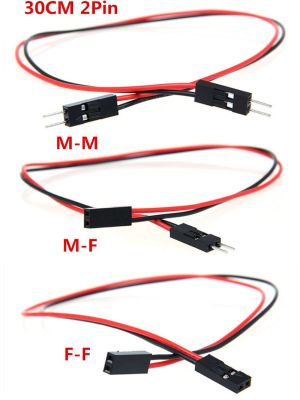 : “-- 30ซม. 2Pin 50ชิ้น/ล็อตสายเคเบิลดูปอง AWG26สายจัมเปอร์แผงวงจรทดลองสาย M-M F-F ตัวผู้ไปยังตัวเมียสำหรับชุดชุดเริ่มต้น DIY อิเล็กทรอนิกส์