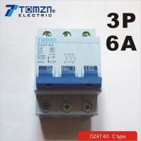 3P 6A 400V 50HZ/60HZ Circuit breaker MCB C TYPE