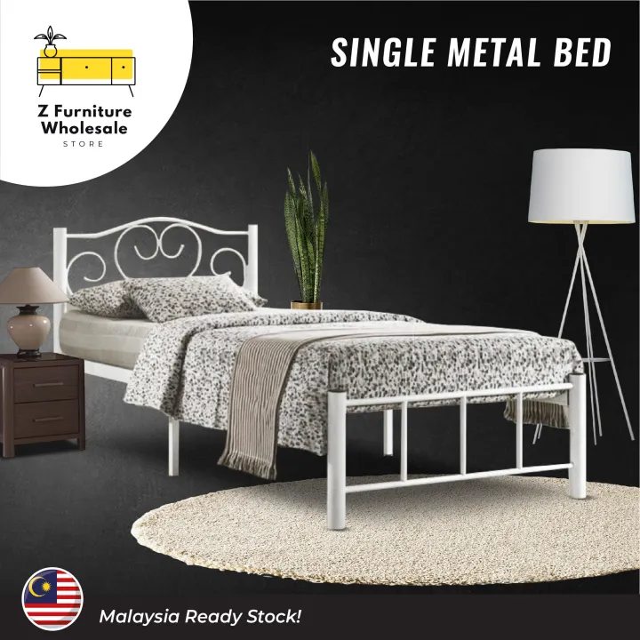 Modern Single Size Metal Bed Frame / Simple Elegant European Style ...