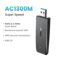 Ugregreen Ac1300mbps อะแดปเตอร์ Wifi 5.8G &amp; 2.4G USB ไวไฟสำหรับเดสก์ท็อปพีซีแล็ปท็อปวินโดว์เสาอากาศ Linux Wifi การ์ดเครือข่ายอีเธอร์เน็ต USB3.0