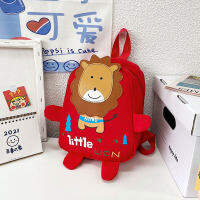 LS กระเป๋านักเรียนอนุบาลใหม่ Cartoon Lion Backpack Baby Lightweight Student Backpack