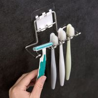 【CW】 1pc Wall Mounted Toothbrush Holder Organizer Accessories