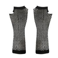 Fingerless Long Gloves Perforated Elbow Length Fishnet Gloves Sexy Mesh Gloves Retro Party Prom Gloves