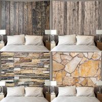 【CW】✓№℡  ins texture tapestry log style stone background cloth hanging home decoration fabric