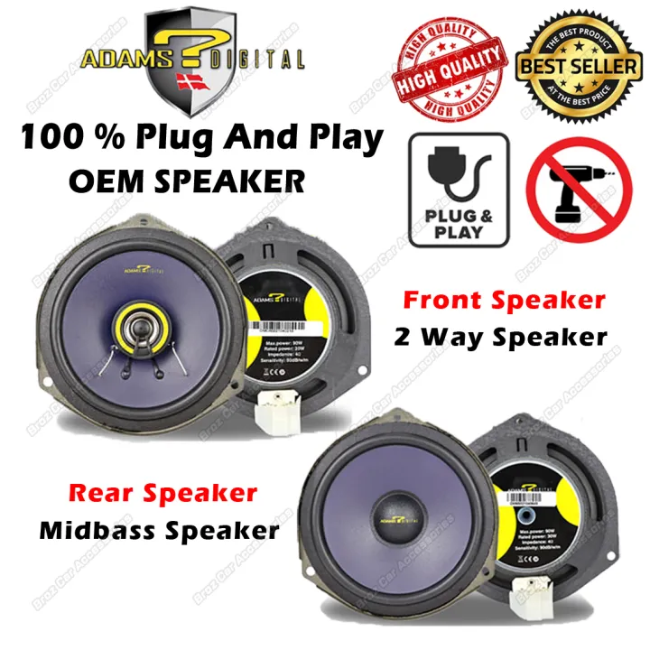 ⭐High Quality⭐ 100 Plug and Play Front Rear OEM Car Speaker 2 Way Mid