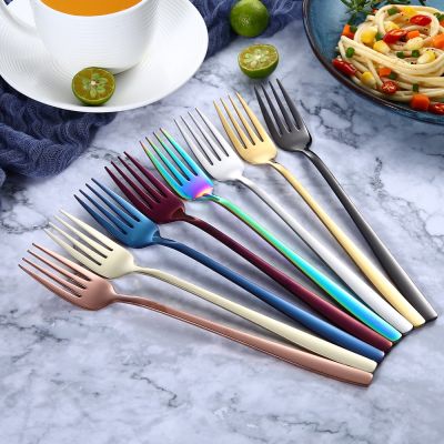 Stainless Steel Metal Dinner Spoon And Fork Set Cutlery Korean Spoons Forks Tableware
