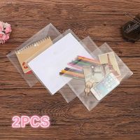 ✢✔ 2 Pcs/Set Best Transparent Plastic A4 File Folders Bag Document Hold Bags Folders Clear Filing Paper School Supplies Office