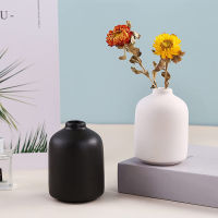 Vintage Handmade Glazed Matte Vase Modern Chinese Style Creative Zen Vase Ceramic Crafts Office Room Home Decor Best Gift
