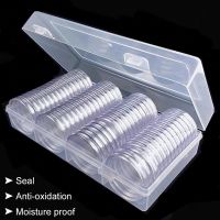【DT】hot！ 60 Pieces 40 Mm Coin Capsules Case Holder Storage Container With Organizer Box For Collection Store New