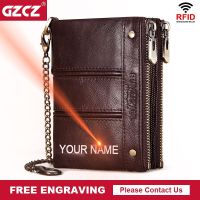 ZZOOI Genuine Leather Men Bifold Wallets Quality Leather Small Male Clutch Money Bag RFID Card Holder Coin Purse Wallets Soft Carteras