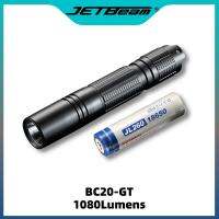 JETBEAM BC20-GT ไฟฉายชาร์จแบตเตอรี่ได้1080LM Cree XP-L HI นำหาง