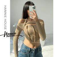 ♦☽ เสื้อท็อปส์คอเรือ Halter Exposed สะดือ Only สําหรับผู้หญิง