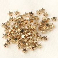 100Pcs/lot 6x3mm Inside Hole CCB  Star Gold Silver Color Loose Spacer Acrylic Beads DIY Jewelry Making Findings Charm Beads Beads