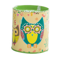 Childrenworld Tinplate Lovely Owl Piggy Bank Toy Kids Money Coins Saving Box Pen Brush Pot Holder