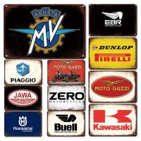 Vintage Motor Brand Metal Plaque Tin Sign Garage Wall Sticker Decorative Metal Plate Signs Retro Man Cave Home Decor Accessories