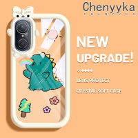 เคส Chenyyyka สำหรับ Huawei Nova 9 SE เคสการ์ตูนน่ารักไดโนเสาร์น้อยสีสันสดใสเคสมือถือแบบนิ่มสุดน่ารักกันกระแทกแบบใสที่สร้างสรรค์เคสป้องกันโปร่งใสลายกล้องถ่ายรูป