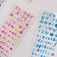 GaLiCiCi Stickers ins English Stickers/Laser Sparkling Letter Stickers/Cuckoo DIY Materials/สติกเกอร์กันน้ำ/สติกเกอร์โฮโลแกรม