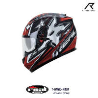 หมวกกันน็อค REAL Helmet T-Hawk Ninja ดำ-แดง(ด้าน)