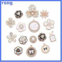 RANG 5PCS ของขวัญ Rhinestone ไข่มุก เครื่องประดับแฟชั่น อุปกรณ์รองเท้า เสน่ห์รองเท้า เสน่ห์การตกแต่งรองเท้า