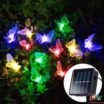 ✓☈☞ Outdoor Solar Power String Lights LED Butterfly Lights